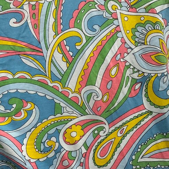 Barbara Gerwit Women's XL Colorful V-Neck Top Paisley Design Fun Bright Vacation - Picture 3 of 10